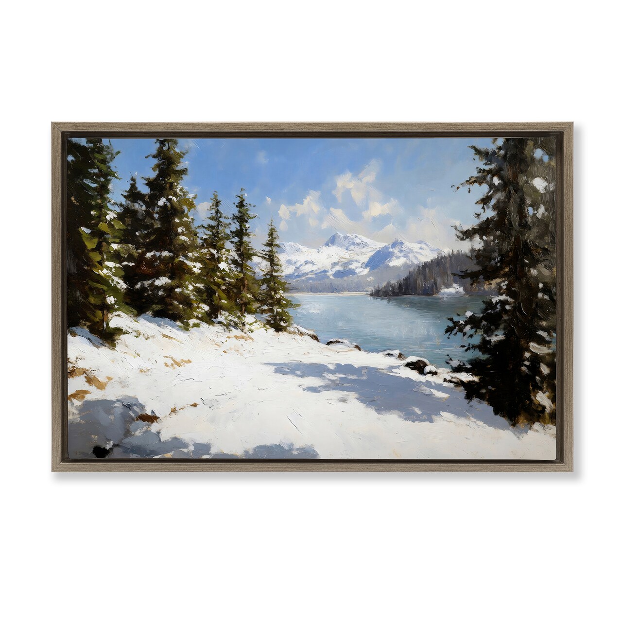 Stupell Industries Way Up North Landscape Floating Frame, design by Petal Prints Design